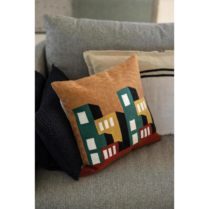 Cuscino ricamato Suri Multico 45 X 45