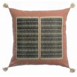 Geborduurd kussen Yael Bois de rose 45 X 45