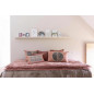 Coussin brodé Yaël Bois de rose 45 x 45