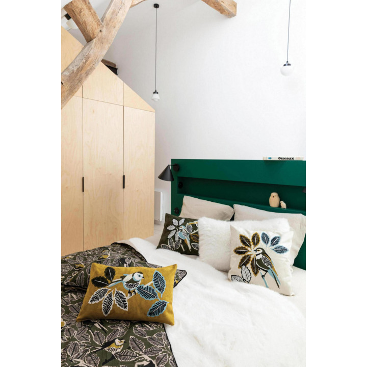 Plaid Zazu Chambray Olive 135 x 200