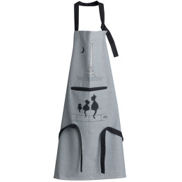 Keukenschort Dubout Chats Eiffel Gris 72 X 85