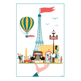 Pano de Prato Paris Plateau Blanc 48 X 72