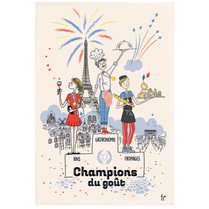 Geschirrtuch Les champions du goût Écru 48 X 72