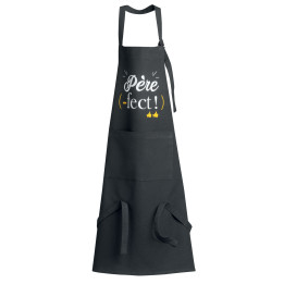 Delantal de cocina reciclado Père-fect Noir 72 X 90