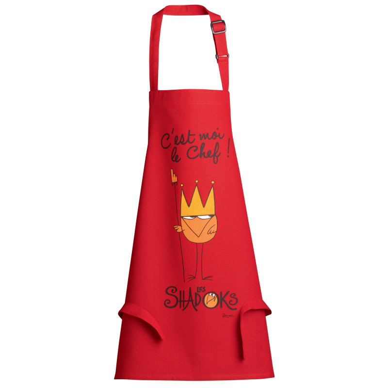 Grembiule da cucina per bambini Shadok Roi Chef Rouge 52 X 63 Grembiule da cucina per bambini Shadok Roi Chef Rouge 52 X 63