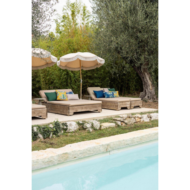Outdoor kussen met print Alga Bronze 45 X 45