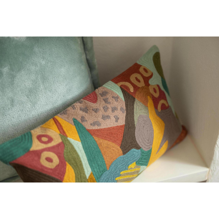 Coussin brodé Izel Minéral 30 x 50