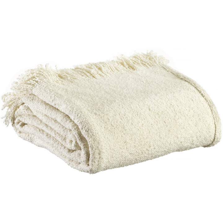 Plaid uni Jane Neige 130 x 160