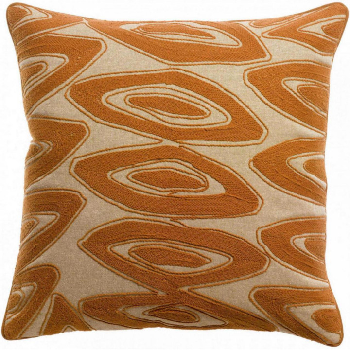 Coussin brodé Leya Cuivre 45 x 45