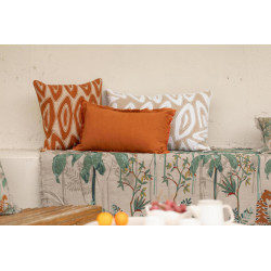 Coussin brodé Leya Cuivre 45 x 45