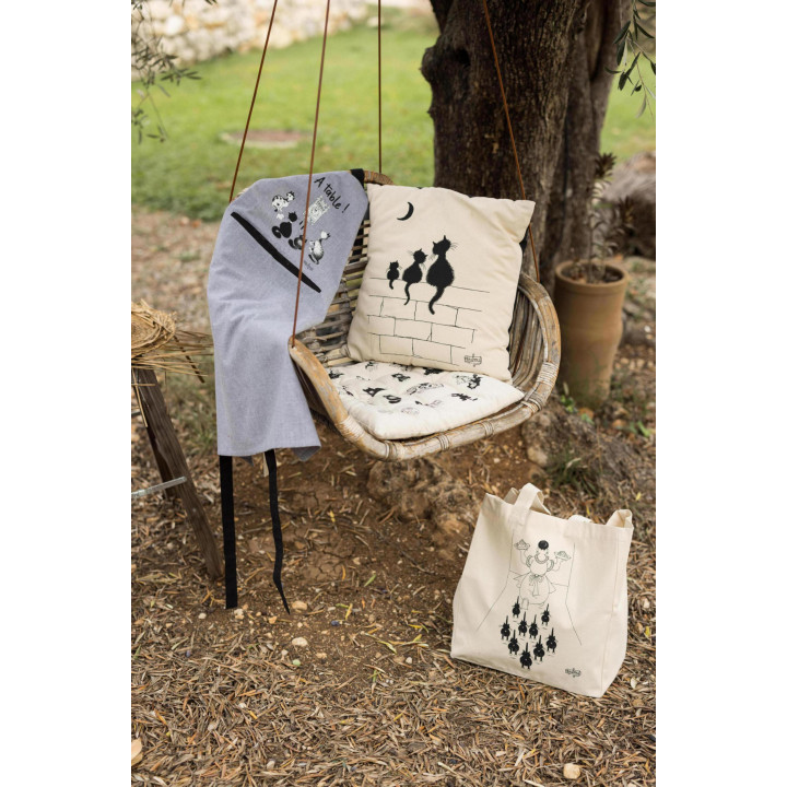 Bolsa de compras Dubout À table Écru 40 X 36 X 16