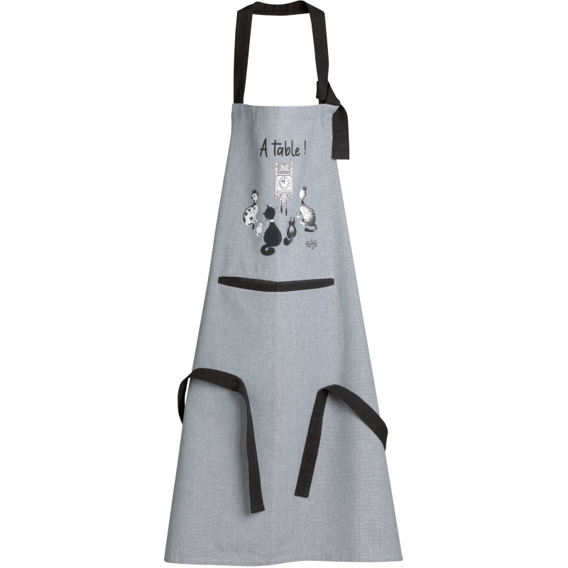 Keukenschort Dubout chat horloge Gris 72 X 85