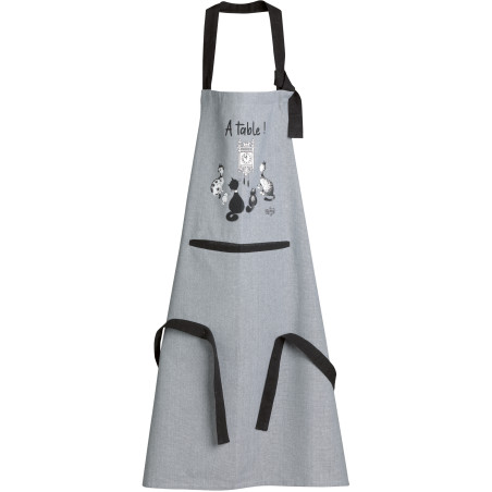Küchenschürze Dubout chat horloge Gris 72 X 85