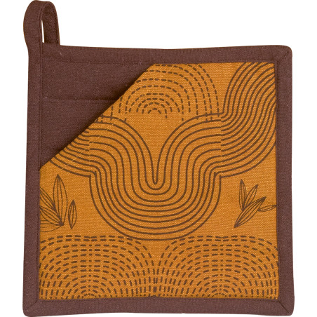 Gerecycleerde 2-in-1 pannenlap Etna Ambre 20 X 20
