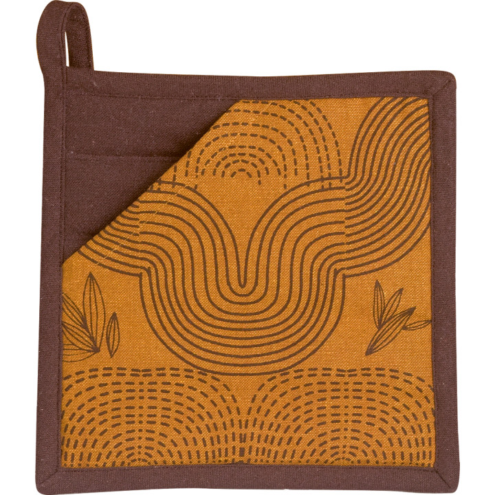 Recycelter 2-in-1-Topflappen Etna Ambre 20 X 20