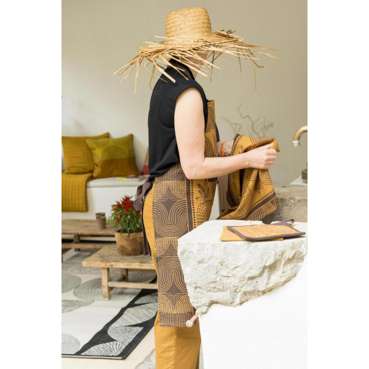 Recycelter 2-in-1-Topflappen Etna Ambre 20 X 20