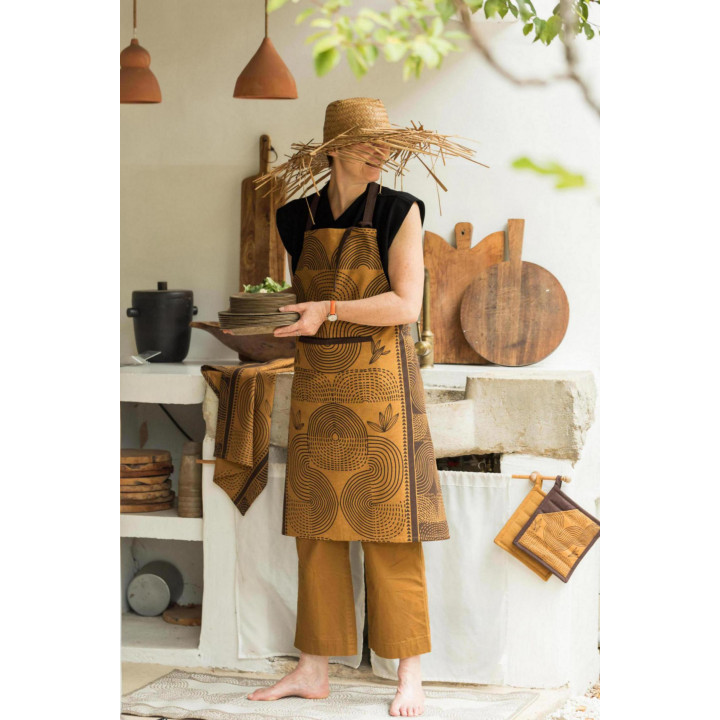 Recycelter 2-in-1-Topflappen Etna Ambre 20 X 20