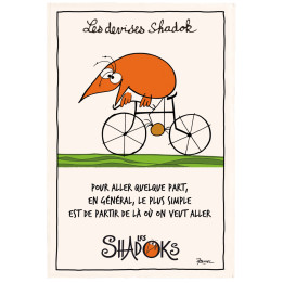 Theedoek Shadok À vélo Écru 48 X 72