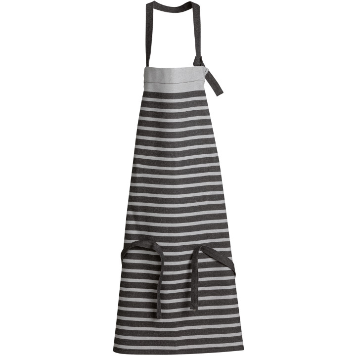 Delantal de cocina reciclado Tilio Noir/Gris 72 X 90