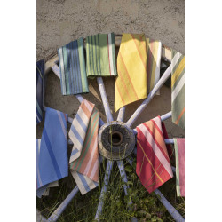 Torchon recyclé lavé Yuna Bleu 50 x 70