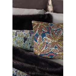 Coussin brodé Ariane Pétrole 45 x 45