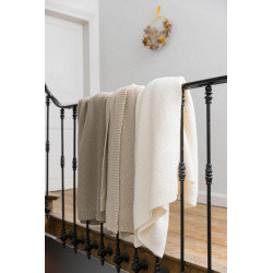 Recycelte Strickdecke Danilo Ivoire 130 X 160
