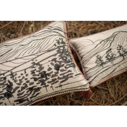 Coussin brodé Dusko Sienne 40 x 65