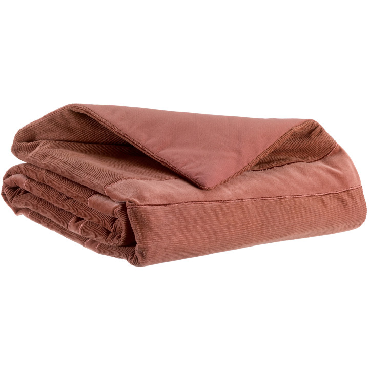 Gerippte Bettdecke Fara Bois de rose 85 X 200