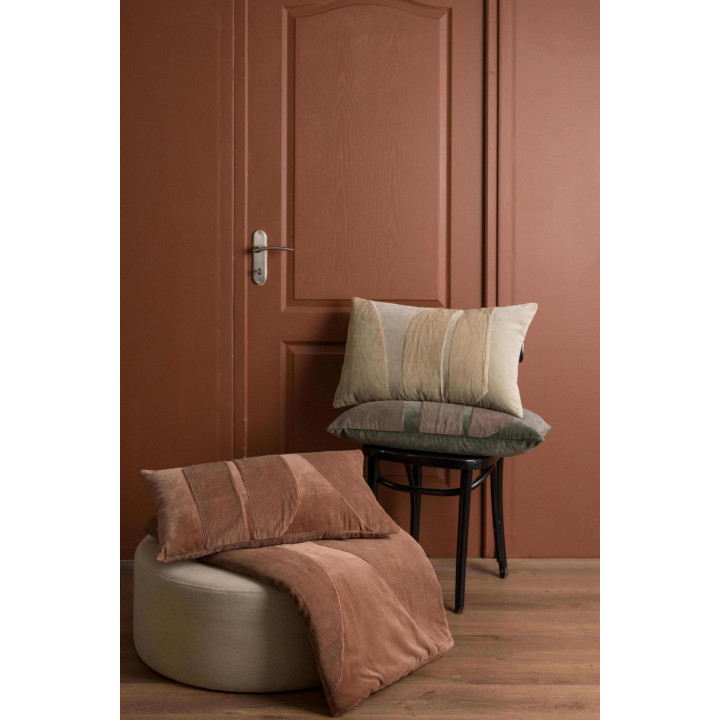 Edredom canelado Fara Bois de rose 85 X 200