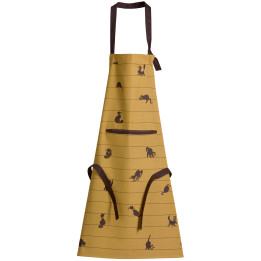 Tablier de cuisine Dubout Partition de chats Cannelle 72 x 85