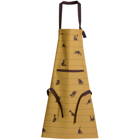 Grembiule da cucina Dubout Partition de chats Cannelle 72 X 85