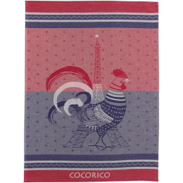 Strofinaccio jacquard Cocorico Multicolore 50 X 70