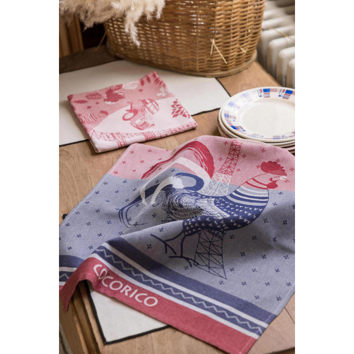 Jacquard-Geschirrtuch Cocorico Multicolore 50 X 70