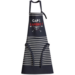 Delantal de cocina reciclado Cap sur l'apéro Marine 72 X 90
