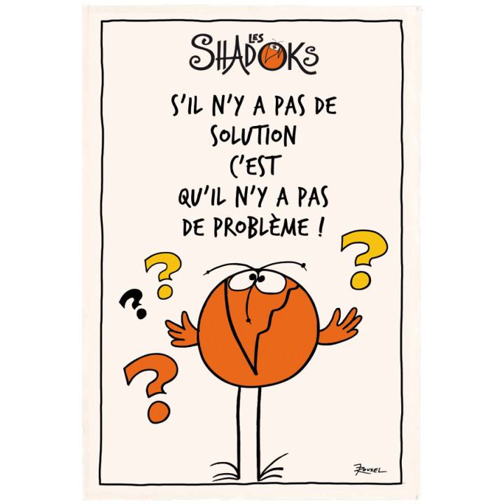 Asciugamano da cucina Shadok Sans solution Écru 48 X 72