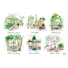 Tischset Paris Scénettes Assortis 30 X 45