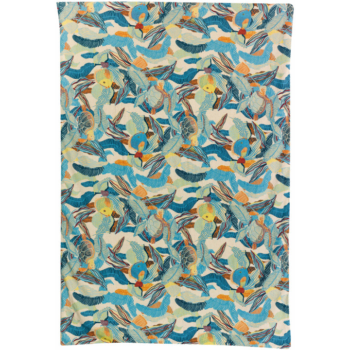 Plaid imprimé Dori Lagon 135 x 200