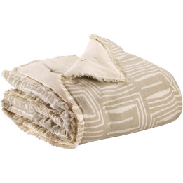 Tina bedrukte plaid Naturel 135 X 200