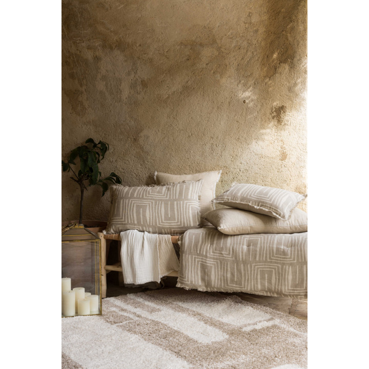 Plaid stampato Tina Naturel 135 X 200