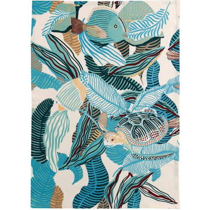 Torchon recyclé Dori Bleu 50 x 70