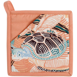 Gerecycleerde 2-in-1 pannenlap Dori Pêche 20 X 20