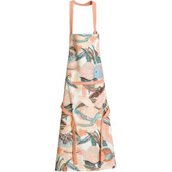 Grembiule da cucina riciclato con tasca Dori Pêche 72 X 85
