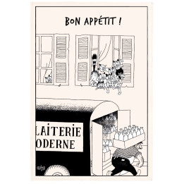 Strofinaccio Dubout Bon appétit Écru 48 X 72