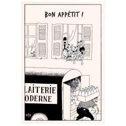 Strofinaccio Dubout Bon appétit Écru 48 X 72