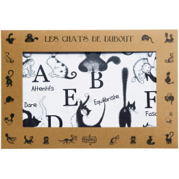 Lot de 4 sets de table Dubout Abécédaire Noir/blanc 30 x 45