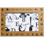 Lot de 4 sets de table Dubout Abécédaire Noir/blanc 30 x 45