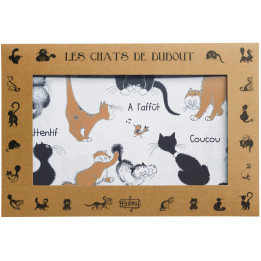 Set mit 2 Tischsets Dubout Attitudes Noir/Roux 30 X 45