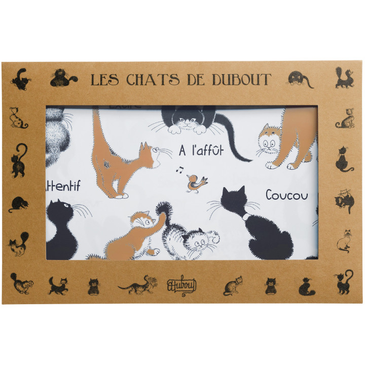 Set van 2 placemats Dubout Attitudes Noir/Roux 30 X 45