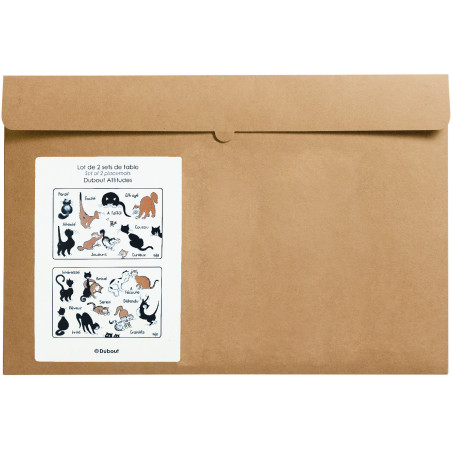 Lot de 2 sets de table Dubout Attitudes Noir/roux 30 x 45
