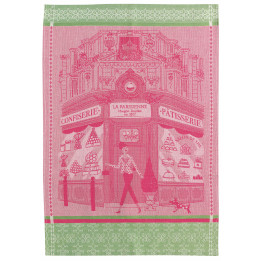 Torchon jacquard Pâtisserie Rose 50 x 70
